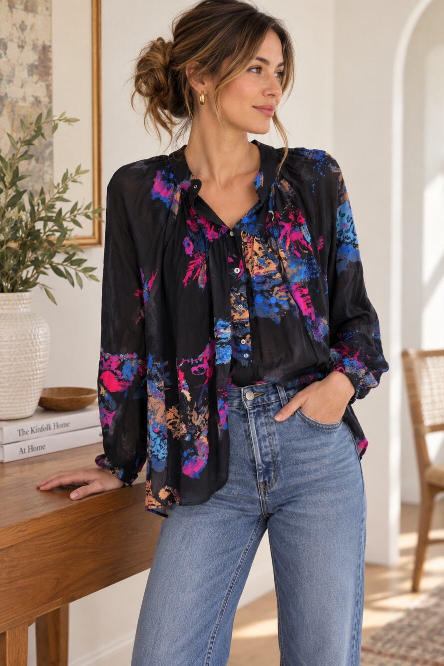 Free People Meadow Lark Blouse Blouse Size XS